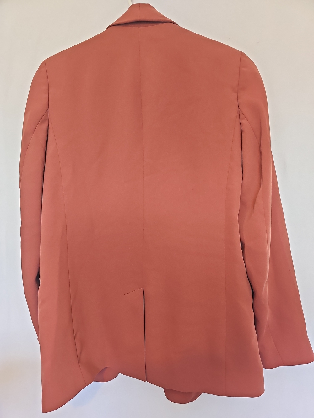 Express Women's Rust Open-Front Shawl Collar Blazer - Picture 6 of 8